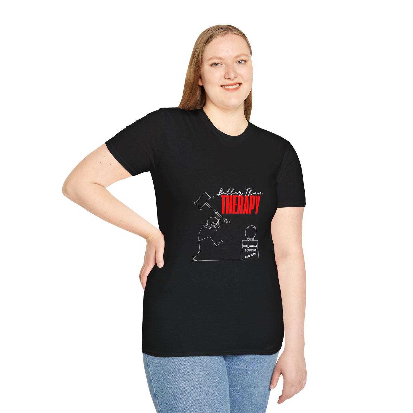 Rage Room Therapy T-Shirt – “Better Than Therapy” Funny Stress Relief Shirt – Smash Room Apparel